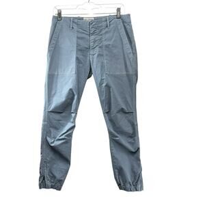 Nili Lotan Womens Cropped Pants 111/88 80NL Blue Army Military Jogger Size 4